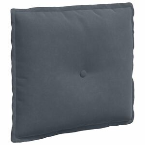 vidaXL Rygpude M&oslash;rkegr&aring; 50 x 45 cm Velourstof