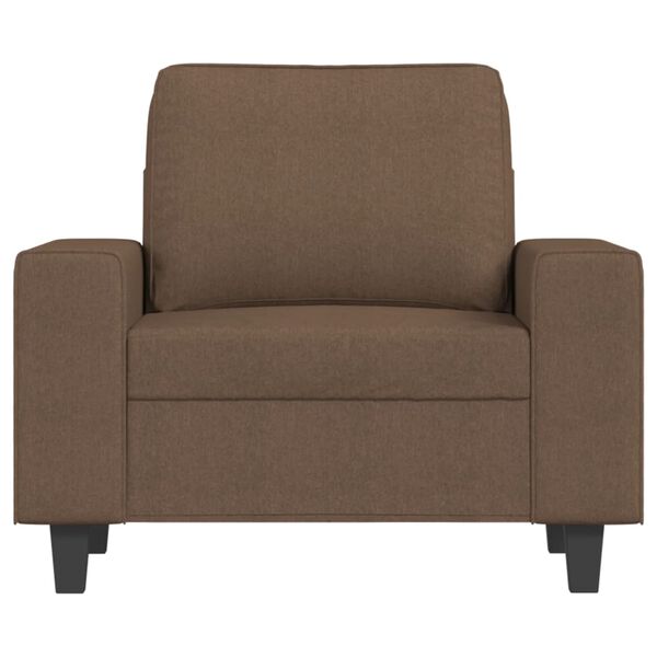 vidaXL sofastol med fodskammel 60 cm stof Brun