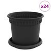 vidaXL Plantepotter 24 pcs Sort &Oslash; 15 x 12 cm Plastik