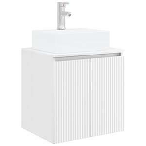 vidaXL V&aelig;gh&aelig;ngt h&aring;ndvask skab Hvid 49,5 x 41 x 62,5 cm Konstrueret tr&aelig;