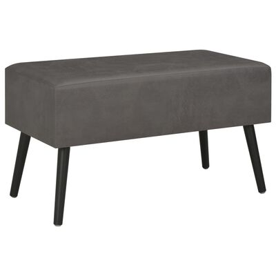 vidaXL sofabord grå 80 x 40 x 46 cm kunstlæder