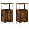 vidaXL sengeborde 2 stk. 41x31x80 cm konstrueret tr&aelig; r&oslash;get egetr&aelig;