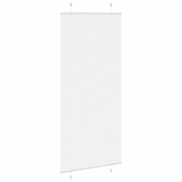 vidaXL Pliss&eacute;gardin Hvid 100x200 cm Stofbredde 99,4 cm Polyester