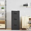 vidaXL Fil kabinett med l&aring;s Sort 45,5 x 42 x 106,5 cm Koldvalset St&aring;l