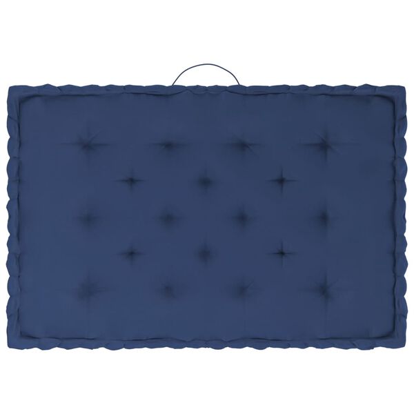 vidaXL pallehynder 3 stk. bomuld lys marinebl&aring;