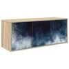 vidaXL V&aelig;gh&aelig;ngt TV Skab RAALTE 102 x 33 x 40 cm Sonoma-eg
