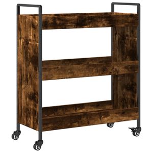 vidaXL k&oslash;kkenvogn 70x30x82 cm konstrueret tr&aelig; r&oslash;get egetr&aelig;sfarve