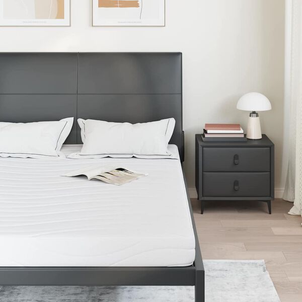 vidaXL Madras Hvid 140 x 190 cm Jacquard stof