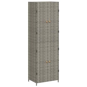 vidaXL opbevaringsskab til haven 59x40x180 cm polyrattan gr&aring;