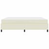 vidaXL Sengestel med madras Creme 200 x 200 cm Stof