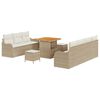 vidaXL Havesofa S&aelig;t 10 stk. 9-Antal s&aelig;der Beige og creme