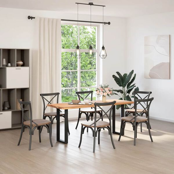 vidaXL konsolbordben U-formet 2 stk. sort 38 x (72-73) cm st&aring;l