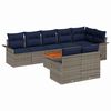 vidaXL Havesofa S&aelig;t 9 stk. Gr&aring; polyrattan
