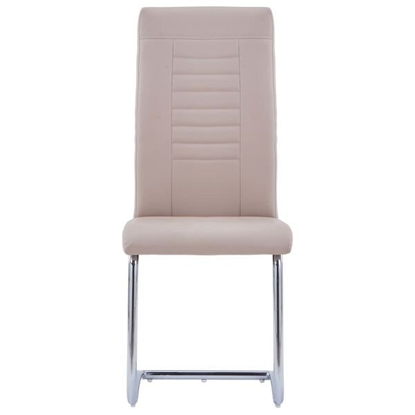 vidaXL spisebordsstole med cantilever 2 stk. kunstl&aelig;der cappuccino