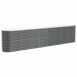 vidaXL plantekasse 332x40x68 cm galvaniseret st&aring;l antracitgr&aring;