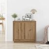 vidaXL Sideboard Artisan Egetræ 80 x 40 x 75 cm Konstrueret træ