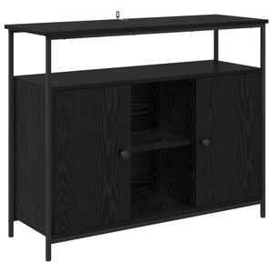 vidaXL Sideboard Sort eg 100 x 35 x 80 cm Konstrueret tr&aelig;