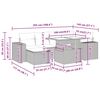 vidaXL sofas&aelig;t til haven 8 dele med hynder polyrattan sort