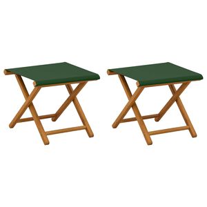 vidaXL Havestol 2 pcs Massiv Eucalyptus Tr&aelig; Gr&oslash;n