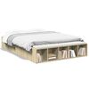 vidaXL sengestel 135x190 cm konstrueret tr&aelig; sonoma-eg