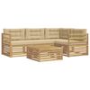 vidaXL Udend&oslash;rs sofagruppe 5 stk. 4-personers Hvid og Beige Polyester