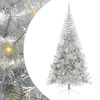 vidaXL Kunstig Forbelyst Juletr&aelig; med 300 LED'er S&oslash;lv 240 cm PET