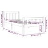 vidaXL sengeramme 75x190 cm massivt tr&aelig;