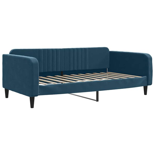 vidaXL daybed med udtr&aelig;k 100x200 cm velour bl&aring;