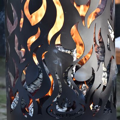 Esschert Design bålkurv Flames kulstofstål sort FF408