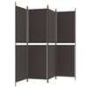 vidaXL 4-panels rumdeler 200x180 cm stof brun