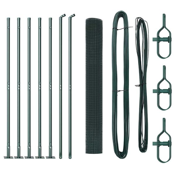 vidaXL Hegnsp&aelig;l Gr&oslash;n 10 x 1 m (19 x 19 mm net) St&aring;l