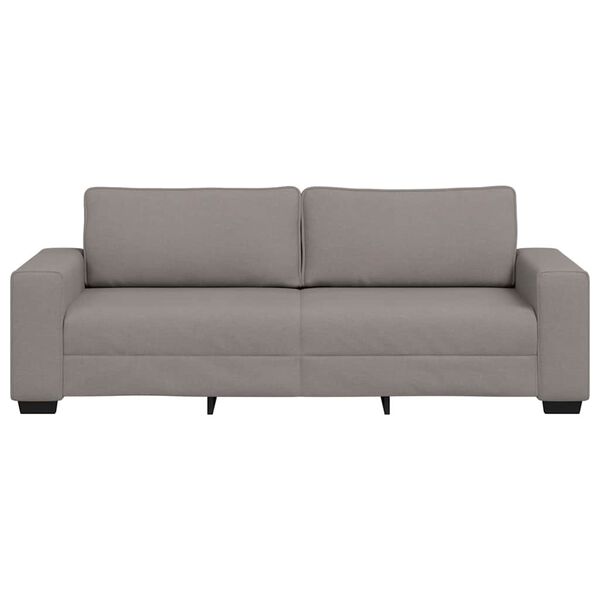 vidaXL 3-personers sofa 220x77x82 cm stof gr&aring;brun