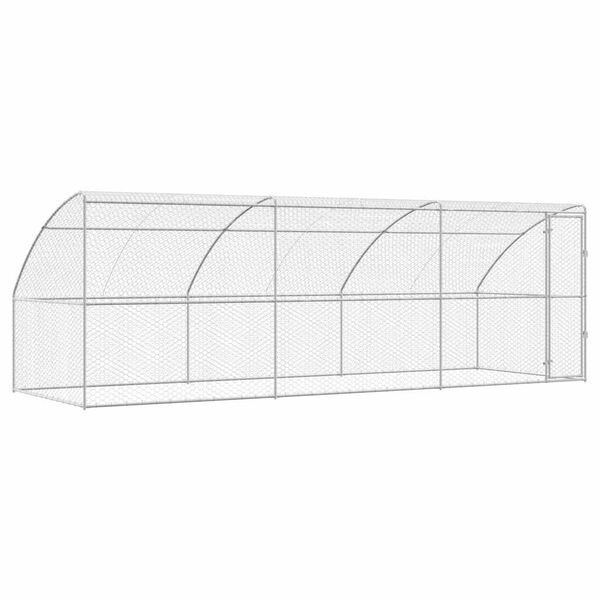 vidaXL Hundehus 3 pcs S&oslash;lv 6 x 2 x 2 m Galvaniseret st&aring;l