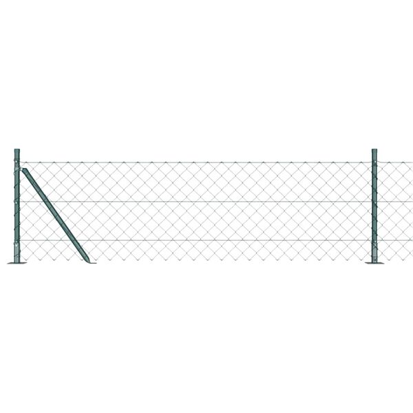 vidaXL Hegnsp&aelig;l Gr&oslash;n 25 x 0,4 m (60 x 60 mm gitter) St&aring;l og PVC