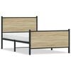 vidaXL sengeramme uden madras 100x200 cm metal sonoma-eg