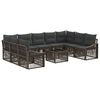 vidaXL Havesofa S&aelig;t 10 stk. Gr&aring; polyrattan