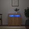 vidaXL sk&aelig;nk med LED-lys 80x35x75 cm sonoma-eg