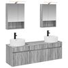 vidaXL Badev&aelig;relsesskabs&aelig;t 5 pcs Gr&aring; Sonoma 50 x 14,5 x 70 cm