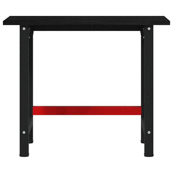 vidaXL arbejdsbænk 100x60x81,5 cm massivt egetræ mørkebrun