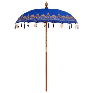 vidaXL Balinesisk Parasol Bl&aring; 185 x 185 x 260 cm