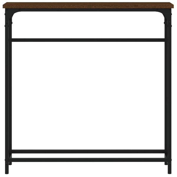 vidaXL konsolbord 75x19,5x75 cm konstrueret tr&aelig; brunt egetr&aelig;