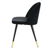 Venture Home spisebordsstole 2 stk. Velvet velour sort og messingfarve