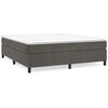 vidaXL Boxspring sengeramme M&oslash;rkegr&aring; 200x200 cm Fl&oslash;jl
