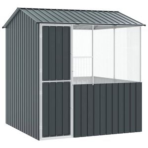vidaXL Fuglebur Antracit 215 x 209 x 230 cm Galvaniseret st&aring;l