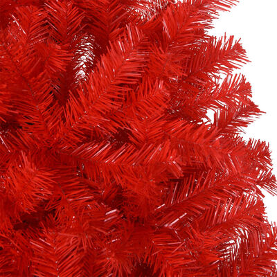 vidaXL kunstigt juletræ med juletræsfod 180 cm PVC rød