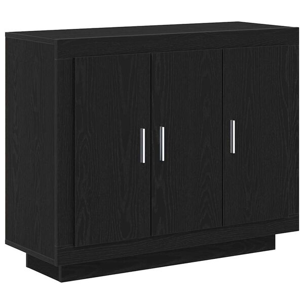 vidaXL Sideboard Sort eg 92 x 35 x 75 cm Konstrueret tr&aelig;