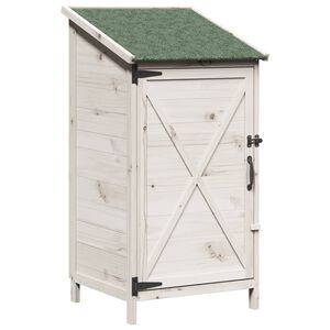vidaXL Have Skur Hvid 59,5 x 56 x 113,5 cm Massivt Fyrretr&aelig;