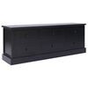vidaXL tv-bord 108x30x40 cm massivt kejsertr&aelig; sort
