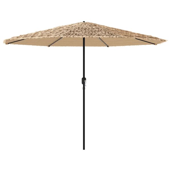vidaXL haveparasol med st&aring;lstang 388x388x248 cm brun