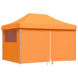 vidaXL foldbart pop-up festtelt med 4 sidev&aelig;gge orange